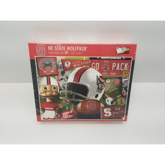 NC State Wolfpack 500 Piece Puzzle 24"x18" Go Pack Stadium Helmet Football A - Picture 2 of 9